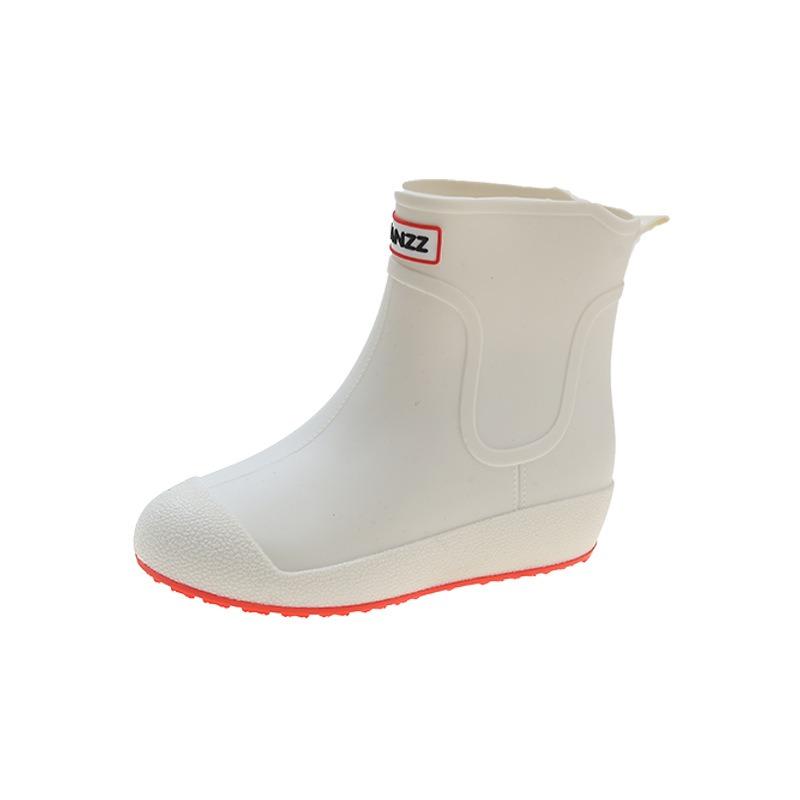 Fashion white rain shoes women's tall water shoes kitchen food factory work boots aquaculture waterproof rain boots