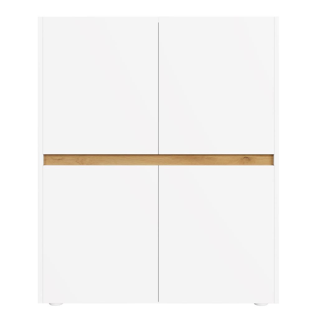 Highboard, Filing Cabinet, 90x40x110cm - Adjustable Shelves - Sideboard, Modern Cabinet, Chests of Drawers, Storage Cabinet, Tall Cabinet