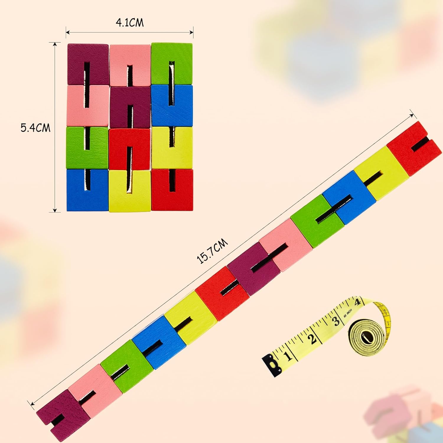 6 шт. Деревянные фиджет-игрушки, кубики-головоломки, сенсорные игрушки, кубики-фиджеты для подростков, подарки на вечеринку для мальчиков и девочек 6