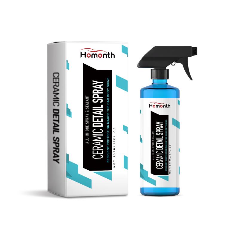 Car Ceramic Detail Spray for Paint Protection Hydrophobic Coating Reduces Dirt Sticks and Maintains Shine for Exterior Surface Cleaning