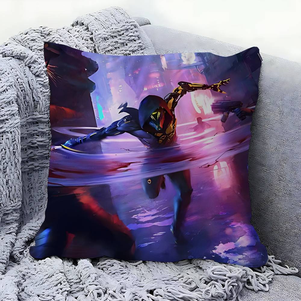 Game G-GHOSTRUNNER Pillow Covers Cartoon Sofa Decorative Home Double-sided Printing Short Plush Cute Cushion Cover