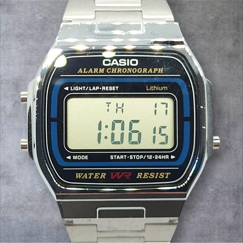 Used CASIO Standard Digital A164W Retro Men's Working Condition