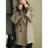 Abrigo de Lana Acanalado Premium para Mujer, Corte Holgado para Acentuar un Aspecto Adelgazante en Primavera Otoño Invierno