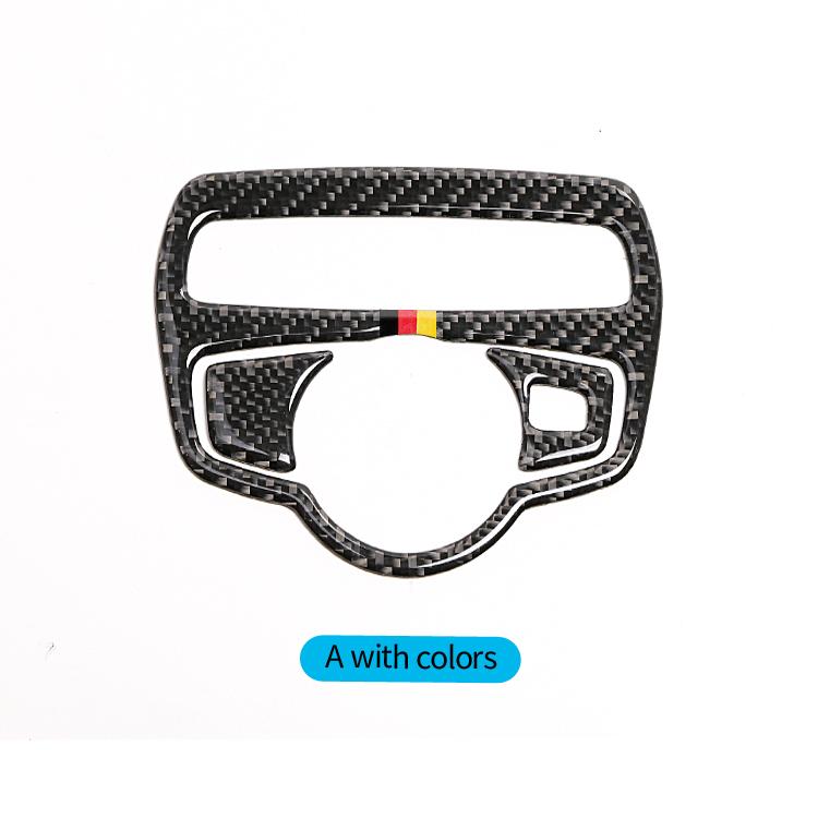 For Mercedes Benz W205 C180 C200 C300 C Class 2017 Carbon Fiber Headlight Switch Knob Auto Trim Sticker Car Interior Accessories