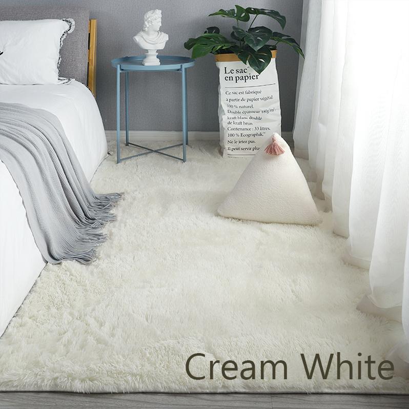 Pink Bedroom Carpet for Children's  Room Cute Girls Floor Soft Mat Living Room Decoration White Fluffy Large Kids Bedside Rugs