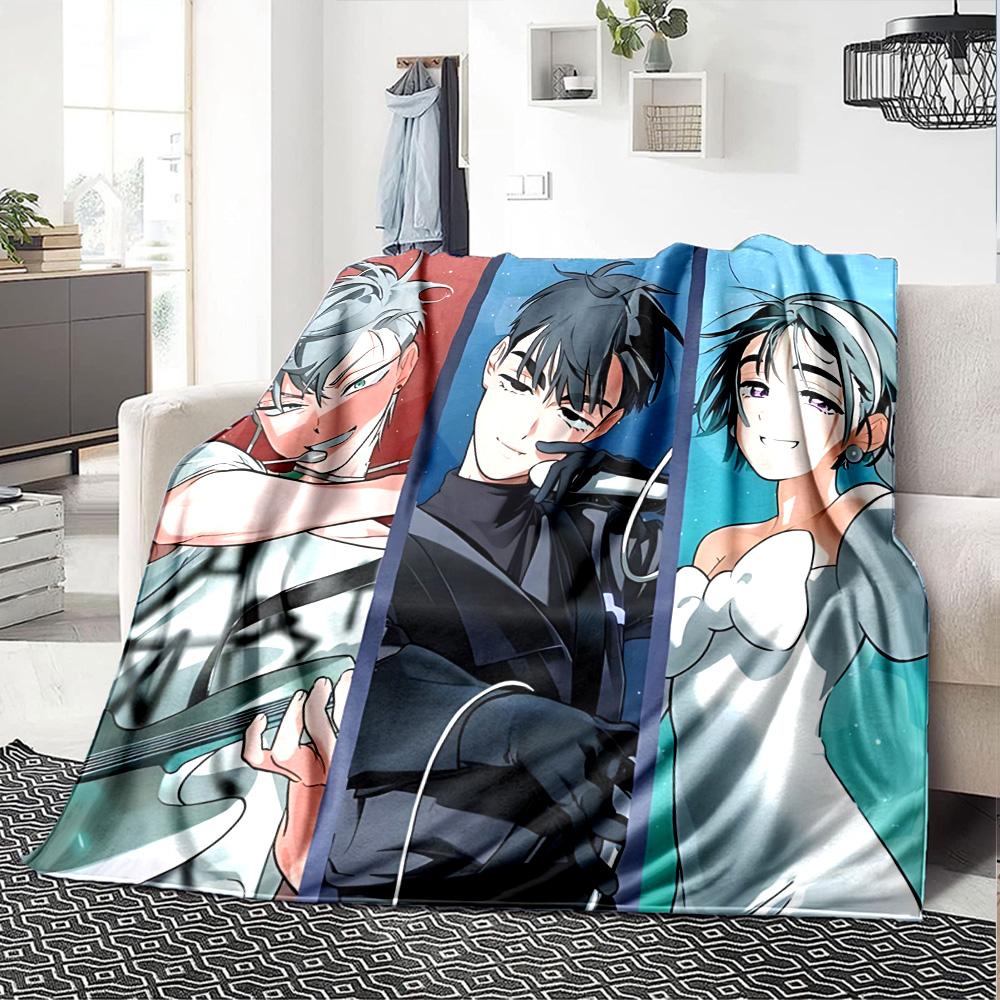 1pc Fantasy Anime Characters Flannel Blanket for Super Soft Cute Comfort Blanket for Travel Bedding Couch Sofa Blanket Y7309