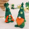 St. Patrick's Day Irish Guardian Saint Patrick Shamrock Knit Hat Couple Plush Dolls Party Decorations Home Desktop Decor
