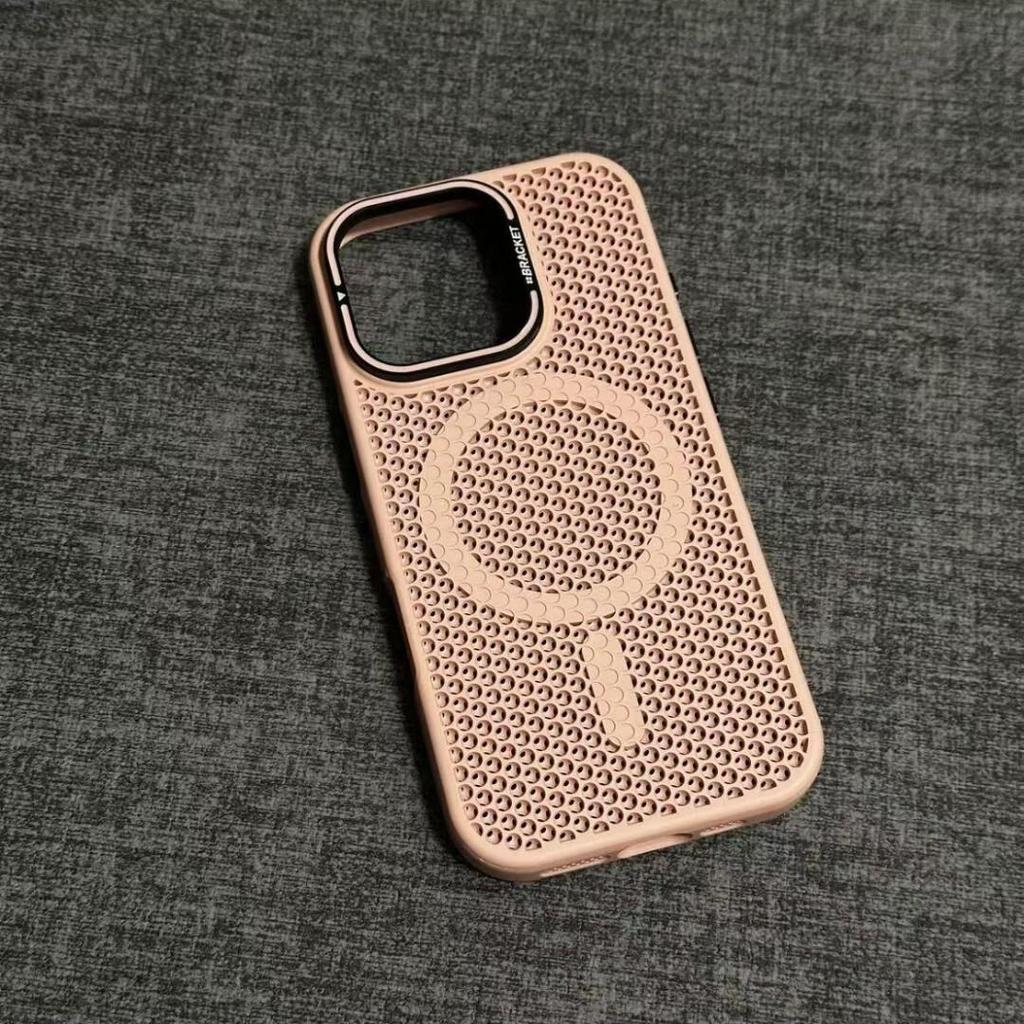 iPhone 17 Pro Max Magnetic Honeycomb Lens Holder Anti-drop Case