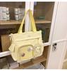 School bag, small food, cute ins transparent shoulder bag, large capacity campus student versatile handbag
