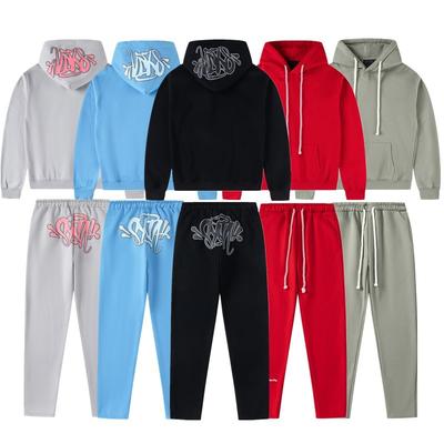 SynaWord American Sweater Hoodie Sweatpants Hip-hop Men's and Women's Trendy Brand Couple Casual Suit Syna