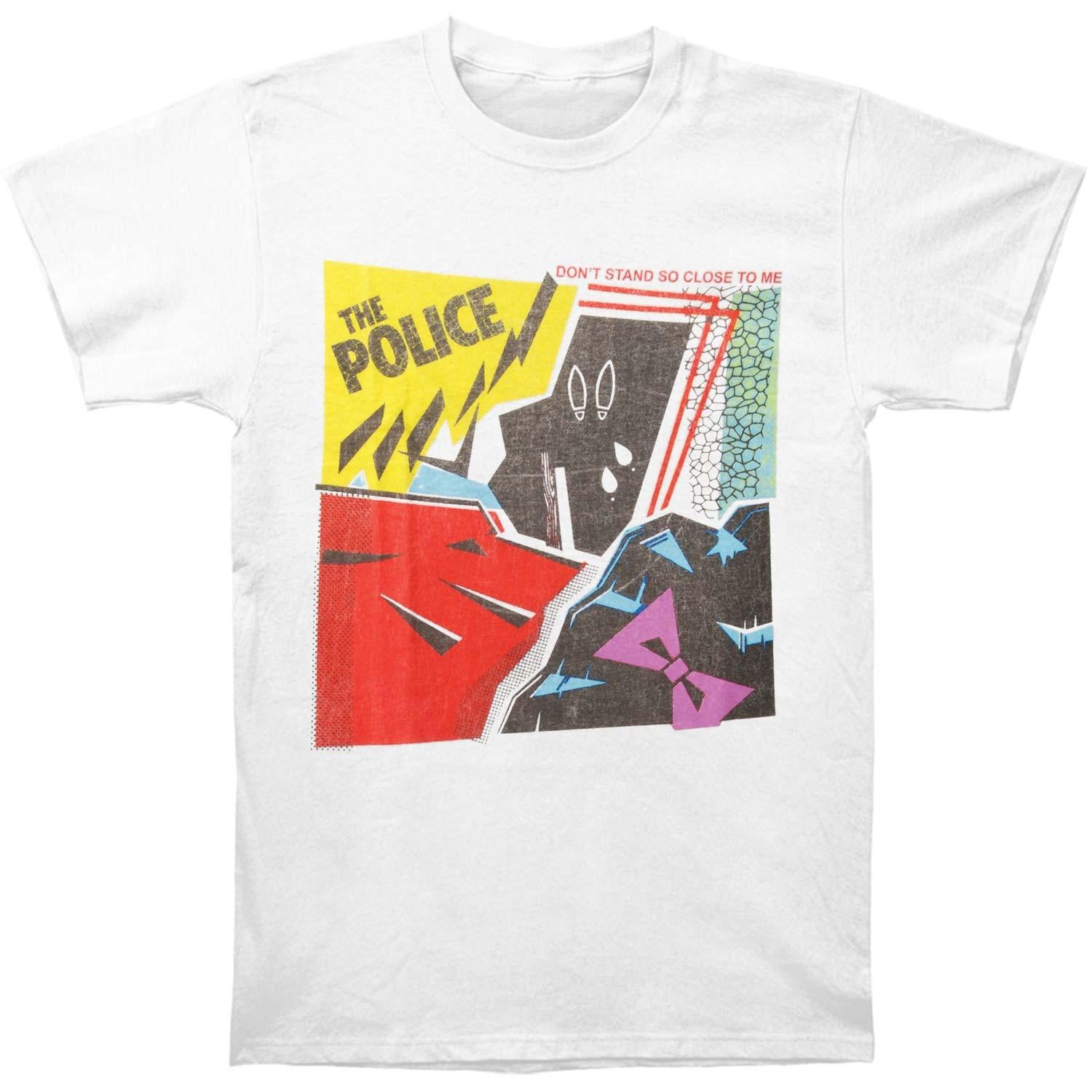 Men s Police Don t Stand Slim Fit T-shirt Large White 2XL