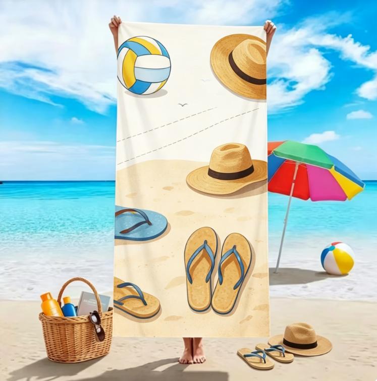 Küstenfahrt Ente Strandtuch, Mikrofaser Sandfrei Schnelltrocknend, Nautisch Tropischer Druck, Weich Saugfähig für Sommer & Urlaub