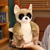 Niedliche Simulation Lemur mit großen Augen Puppe Plüschtier kleiner Affe Puppe Kinderbegleitung Beruhigungspuppe