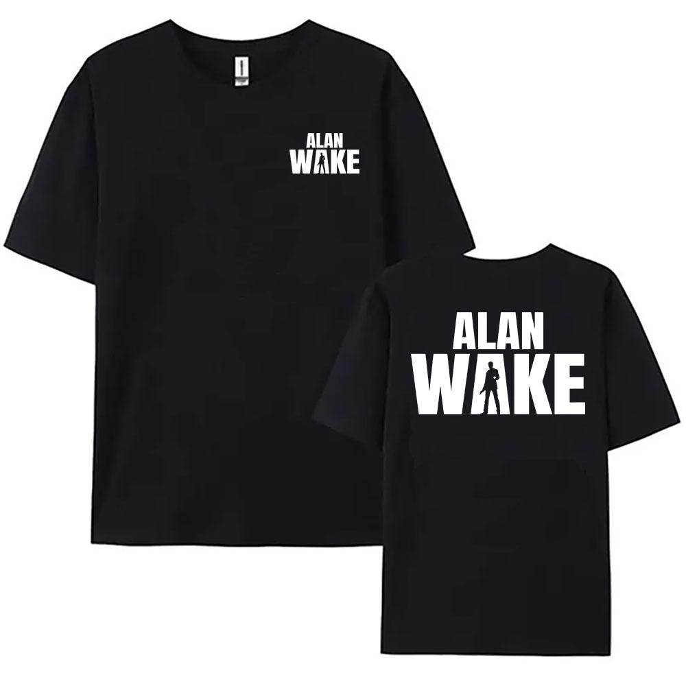 Alan Wake 2 Koszulka z nadrukiem Koszulki bawełniane z krótkim rękawem Streetwear Unisex Luźny codzienny T-shirt z okrągłym dekoltem Góra