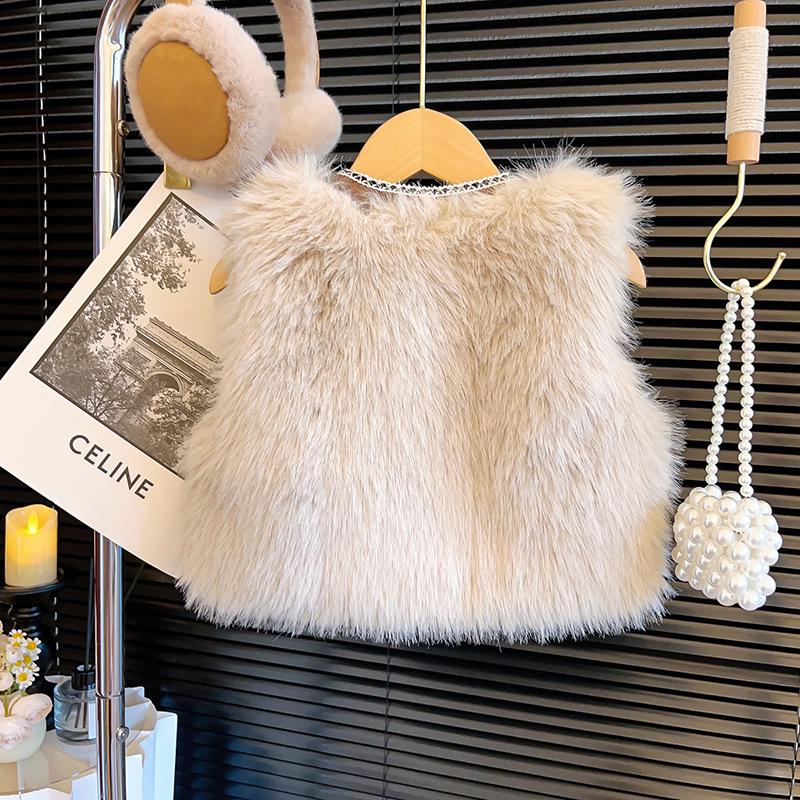 Mädchen Winterfellmantel - Luxuriöser koreanischer Stil Babyweste TW082