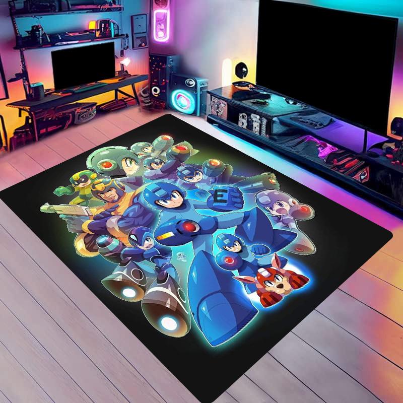 Robot Game Carpet M-Megaman European and American Series Living Room Square Rugs Tent Mats Carpets for Living Room