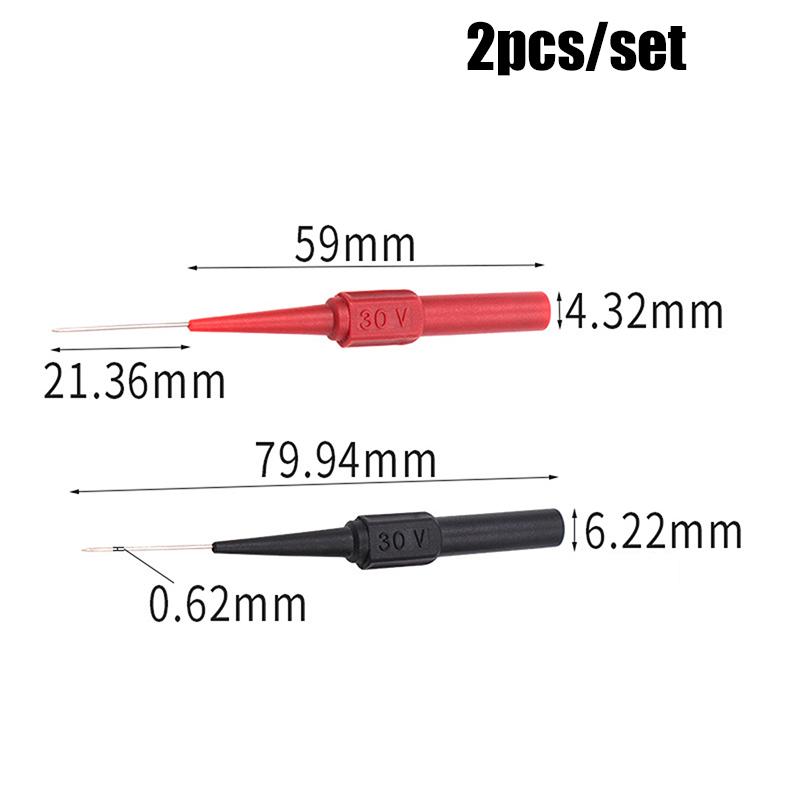 1 Pair Non-destructive Multimeter Test Needles 0.7MM Flexible Extension Replacement Probe Multimeter Test Probes Auto Tools