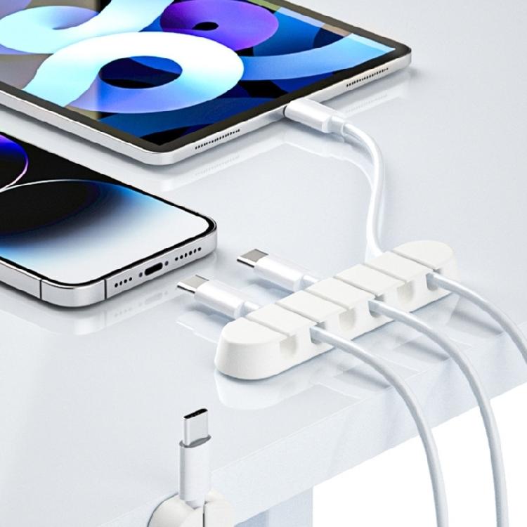 4 Pack Plastic Cord Management Clip Cable Storage System Desktop Wall Cable Holder Plastic Texture for Desk Organization