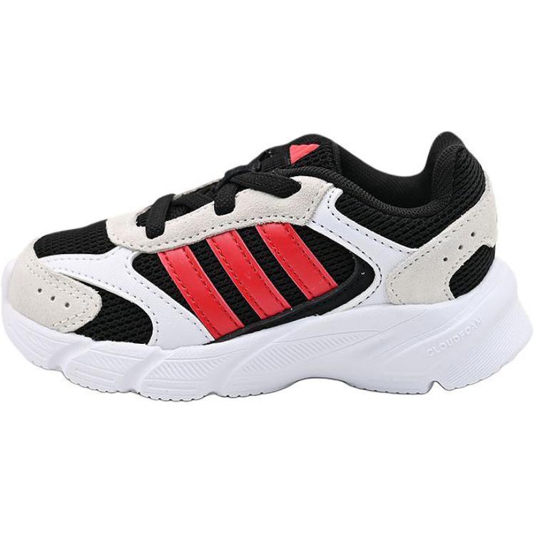 

Adidas Cloudfoam Удобные Нескользящие Прочные Низкие Кроссовки для Ходьбы Детская Обувь Черный Белый JI1637 26½