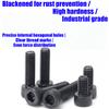 370pcs/12.9 Grade Black Hex Socket Head Cap Screws, Nuts, and Flat Washers Set; DIN912 Metric Bolt Fastener Set; M4 and M5 Bolts