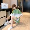 Casual Sportswear Suit Women's Summer Two-piece Short-sleeved Shorts Loose Summer Women's Stitching Hooded Set