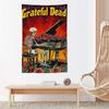 Rock Band GGrateful Dead Tapestry Microfiber Wall Hanging For Bedroom Living Room Decor Outdoor Festival Garden Bar Background