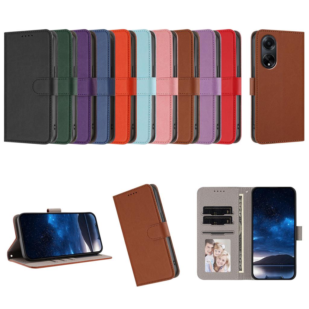 Classic Wallet Photo Frame Case For Oppo A98 A80 A60 A40 A40M A79 A58 A53 A53S A33 A32 A11S A38 A18 Card Slots Phone Cover Funda