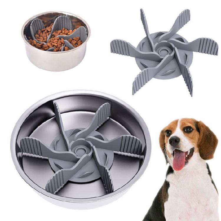Slow Feeder Bowl Insert  Slow Eating Puzzle for Cat Dog Food Water Bowl Insert