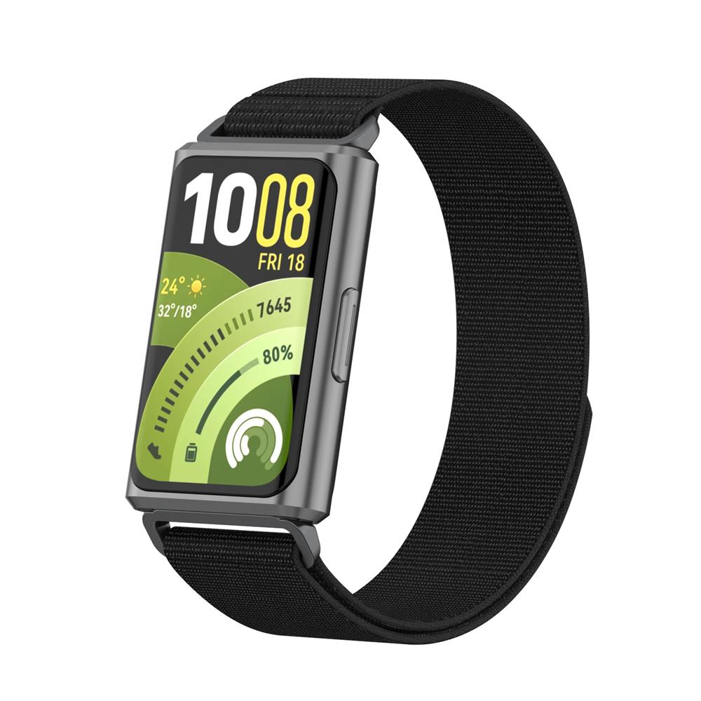 

Nylon Loop Strap for Huawei Band 11 / 11 Pro Breathable Sport Wristband Adjustable Replacement Bracelet Belt чёрный