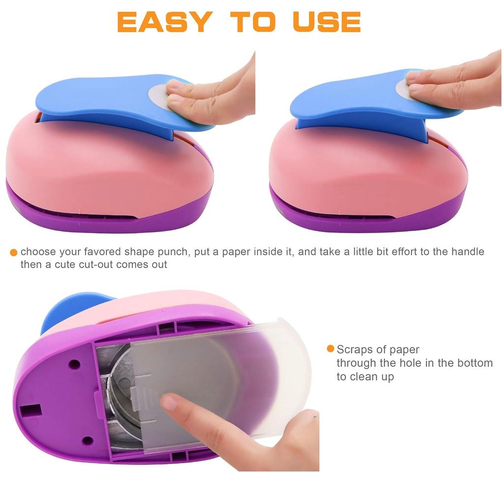 Jeemiter 3 Inch Circle Hole Punch Craft Lever Punch Handmade Paper Punch Candy Color by Random, 3 Inch Circle Cutter