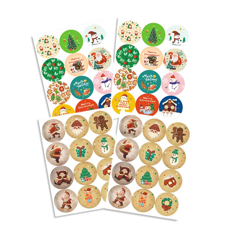 2.8” Christmas Seal Stickers for Gift Wrapping, DIY Party Decor, and Journals