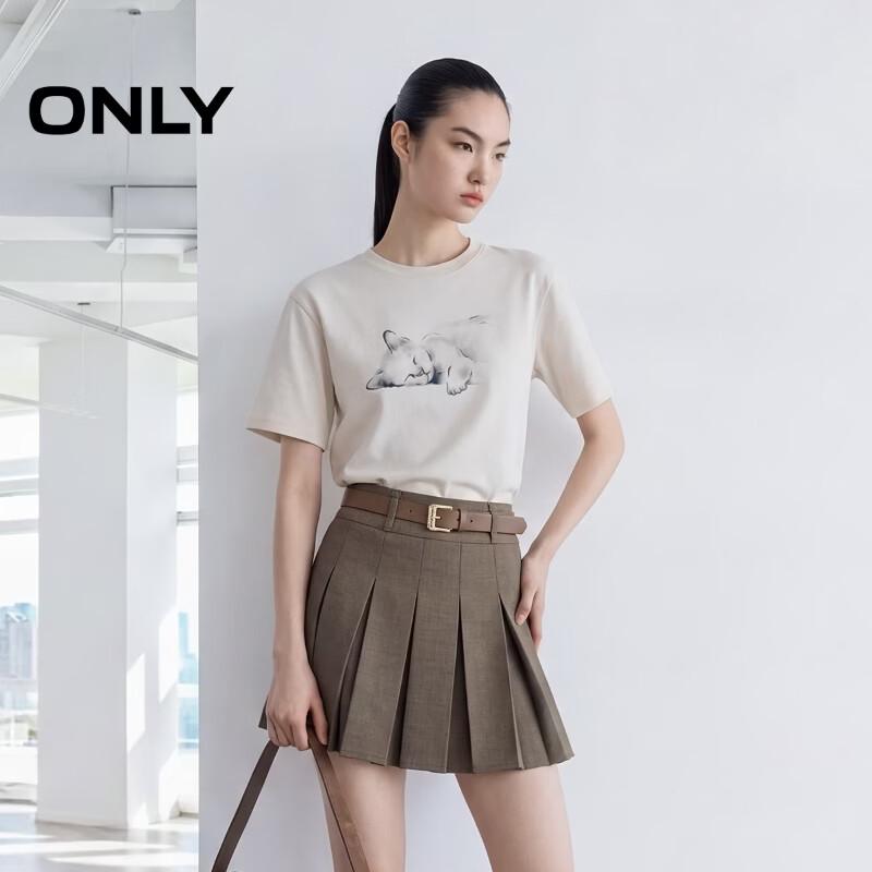 ONLY Women s Watercolor Cat Print T-Shirt 2XL