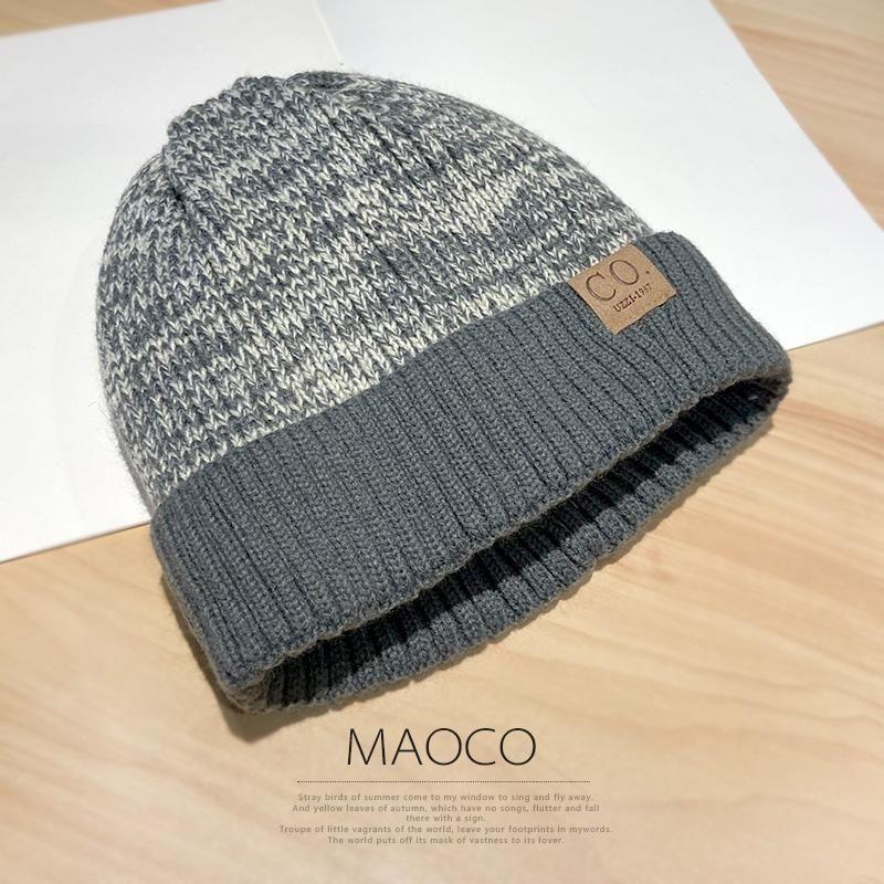 Hat Winter Cold Proof Knitted Hat Plus Velvet Thickened Warm Men's Wool Hat Cotton Hat Winter Riding Wind Proof Cold Hat