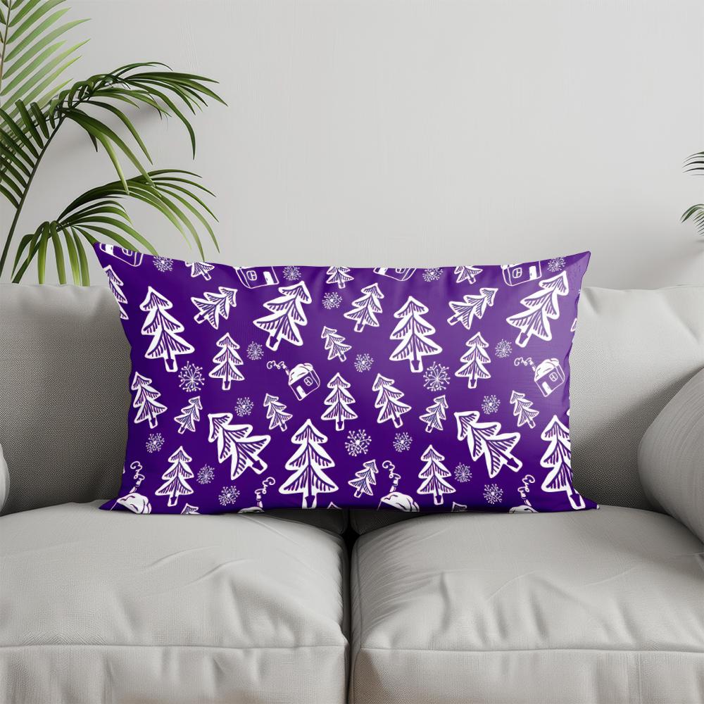 Home Decor Christmas Patterns Pillow Cover Suitable For Sofa Bedroom Car Pillow Cover Cushion Rectangular Back Cushion