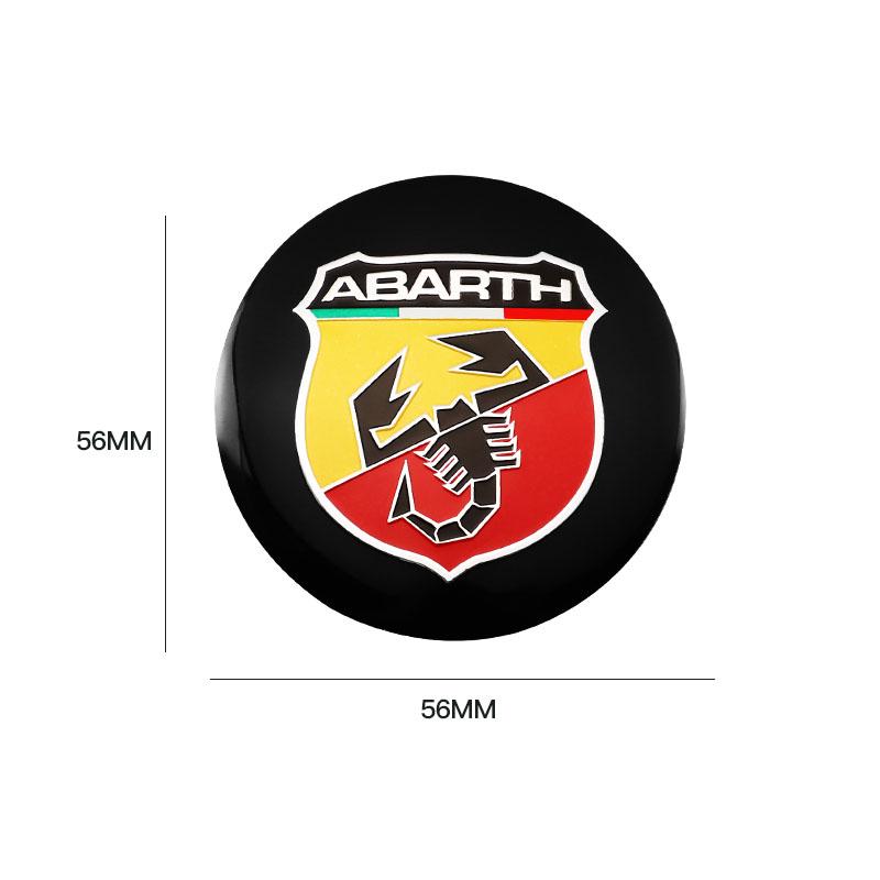 4Pcs 56mm Aluminum Alloy Car Wheel Center Sticker For Fiat Abarth 500e Panda Tipo FR Argo Freemont Viaggio Bravo Punto Doblo