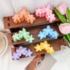 Summer Style Candy-Colored Three-Flower Plastic Beautiful, Fashionable, Simple, Sweet And Cute Hair Clip For Women