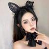 Bow Cat EarsHairband Thin Hair Band Cute Lace Headband  Lady