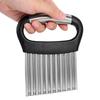 Stainless Steel Crinkle Cutter Manual Wavy Chopper Multifunctional Potato Slicer  Vegetable