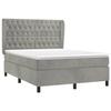 VidaXL Lit à sommier tapissier et matelas Gris clair 140x200cm Velours - Modèle 3129393