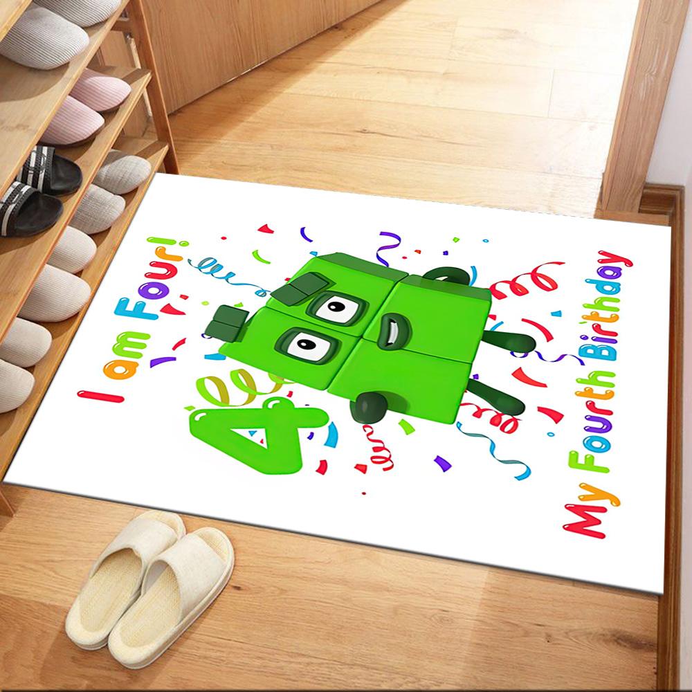 Numberblocks Area Rug Perfect for Entryway Outdoor Playrooms Foyer Anti-slip Rug Anime Office Decor Best for Christmas