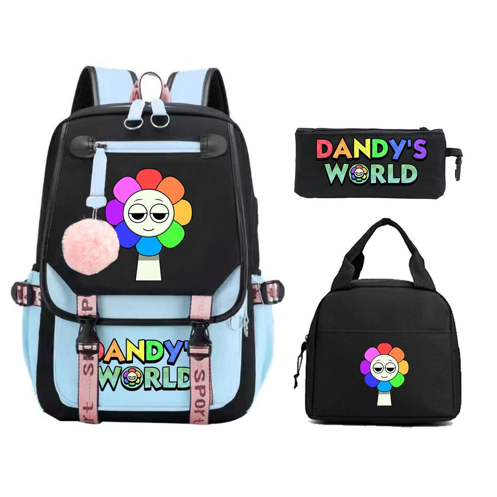 Dandy's World Print Fashion Backpack Set Cross-border Trend Campus Male and Female Versatile Student Bag