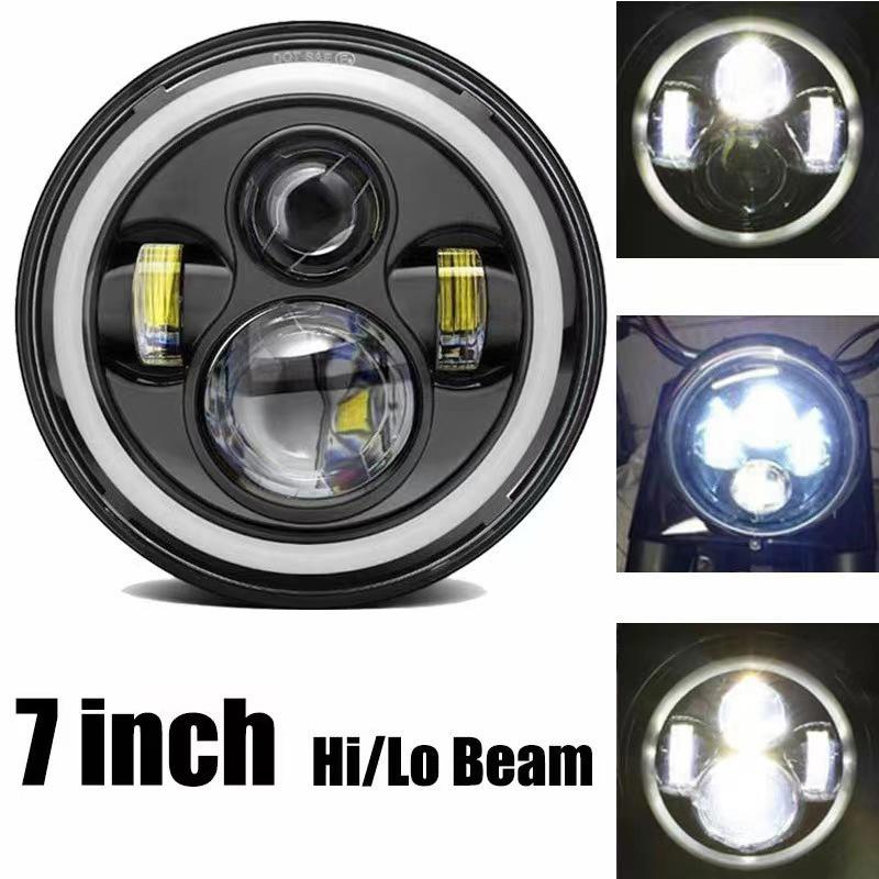 Motorbike LED Headlamp 12V Angel Eye DRL Light Strong Lumens for Cruiser Scooter and Touring Applications