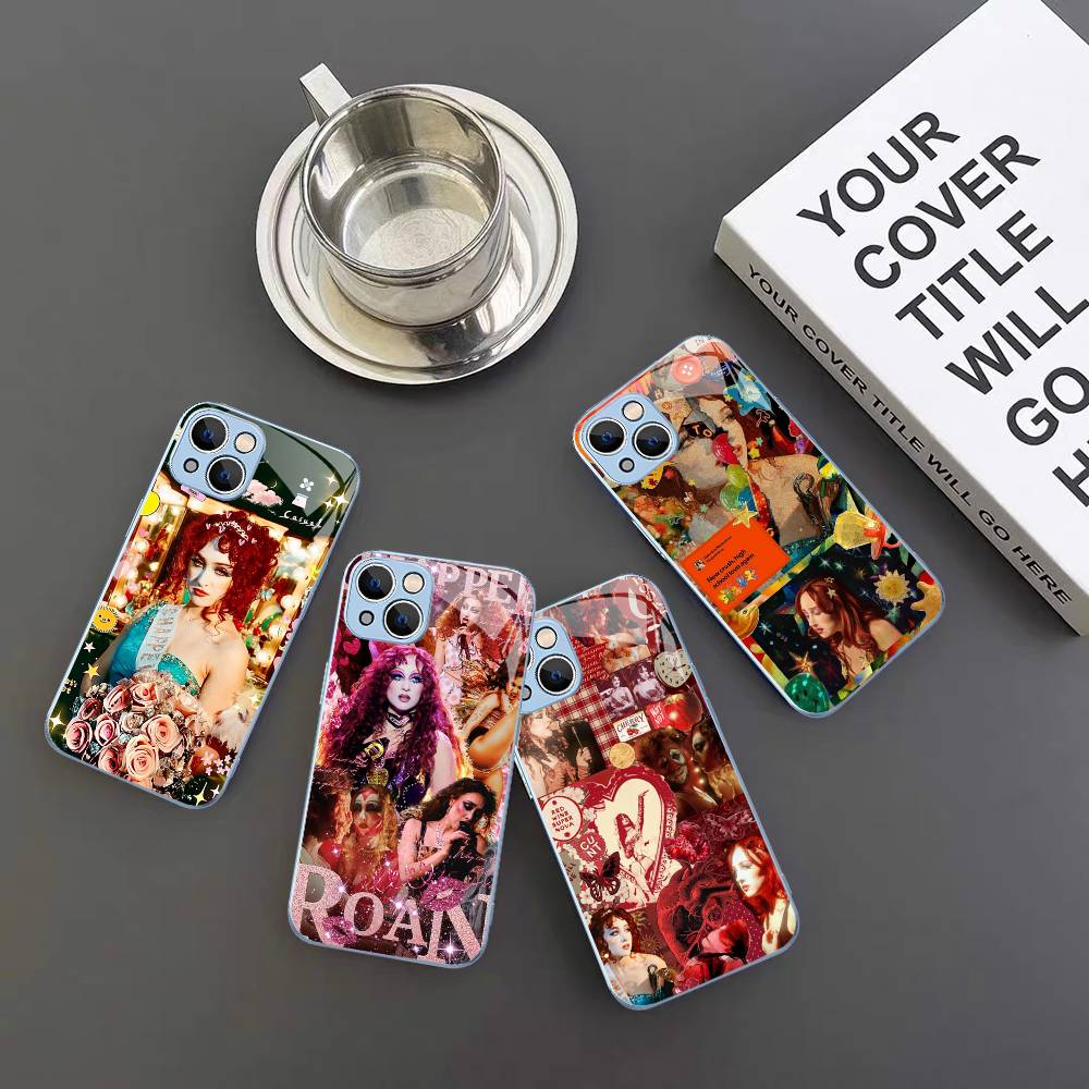 Popular Singer C-Chappell R-Roan Tempered Glass For Iphone 14 13 12 11 Pro Mini XS MAX 14Plus X XS XR Cover