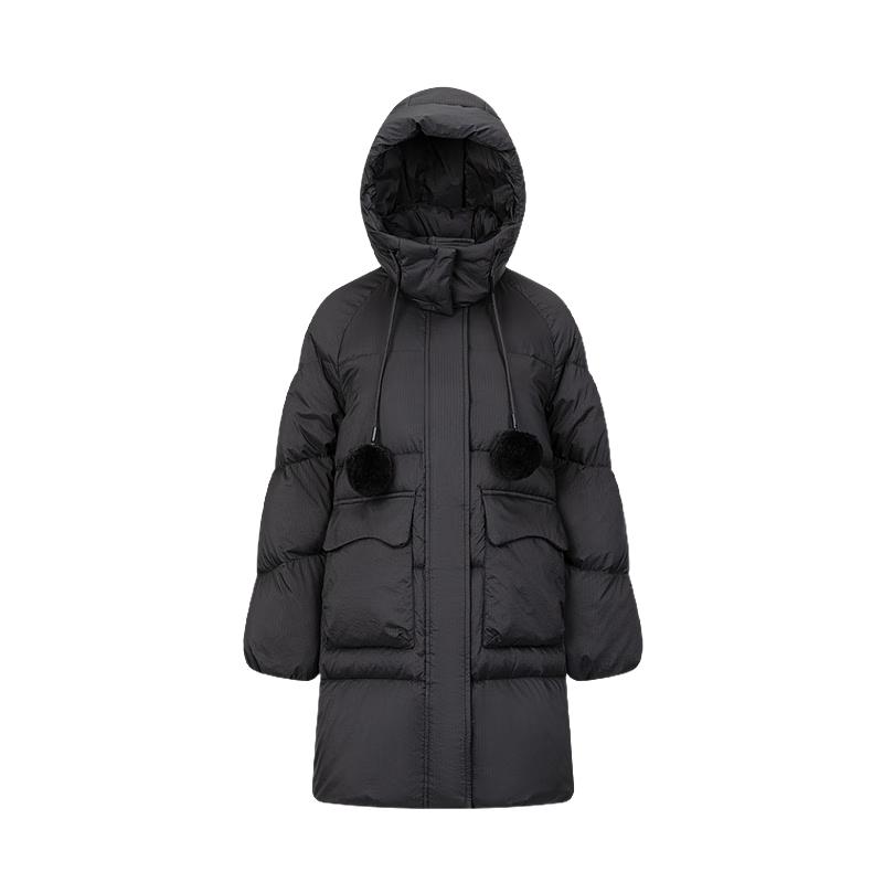Women's Mid-Length Hooded Down Jacket