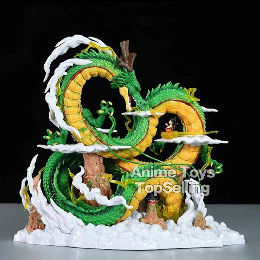 23cm/9.05in Anime Dragon Ball Z Figure Shenron Goku And Shenron Action Figure Model Pvc Statue Doll Collection Toy Gifts