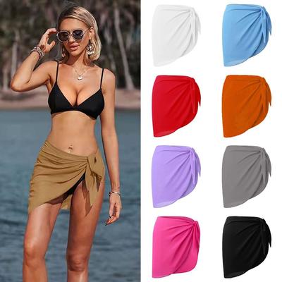 Wrap Sheer Beach Short Cover Short Sarongs Beach Bikini Soft Short Skirt  Women