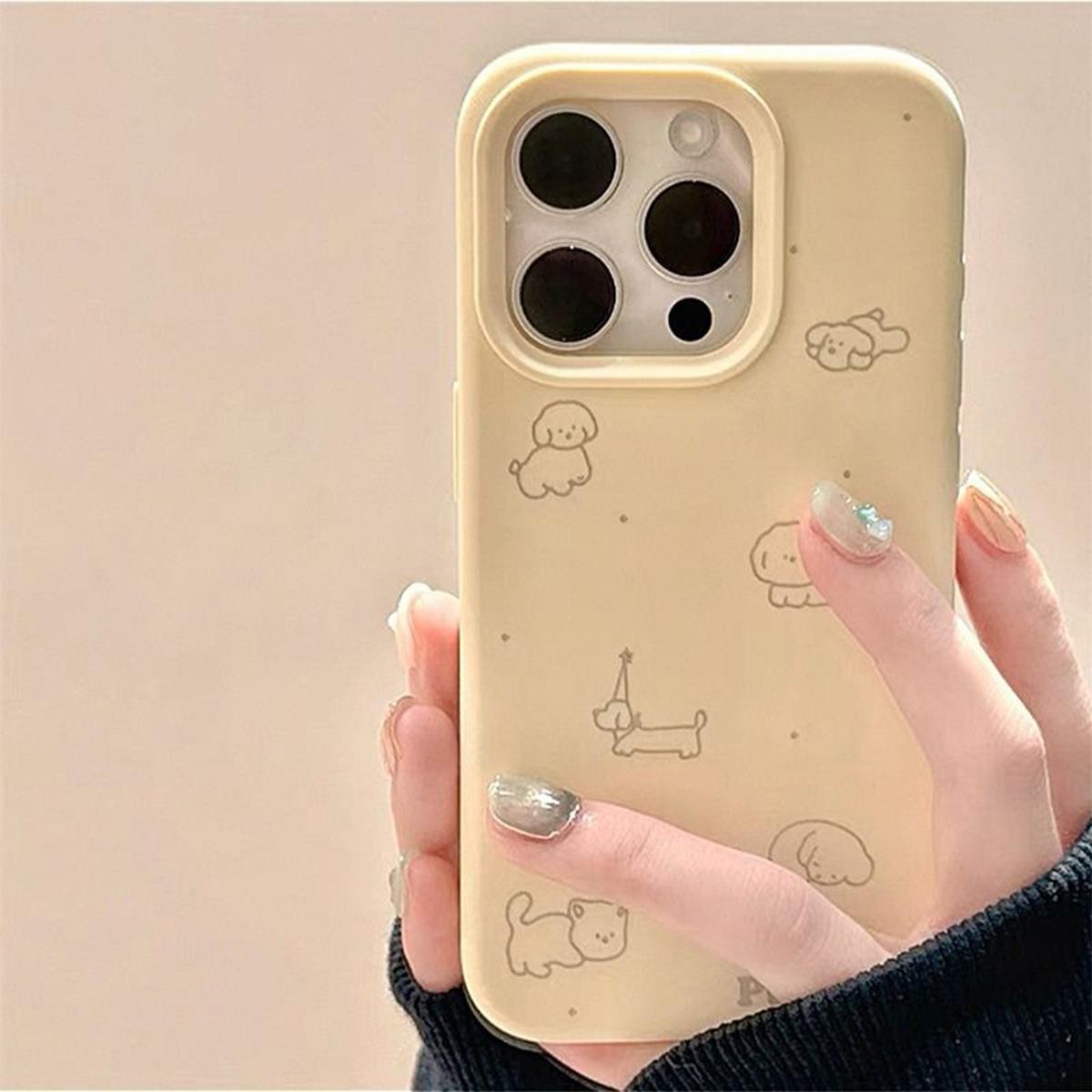 

Glutinous Rice Shell Phone Case for Apple 14promax Macaron Phone Case for Apple For iPhone 16PROMAX