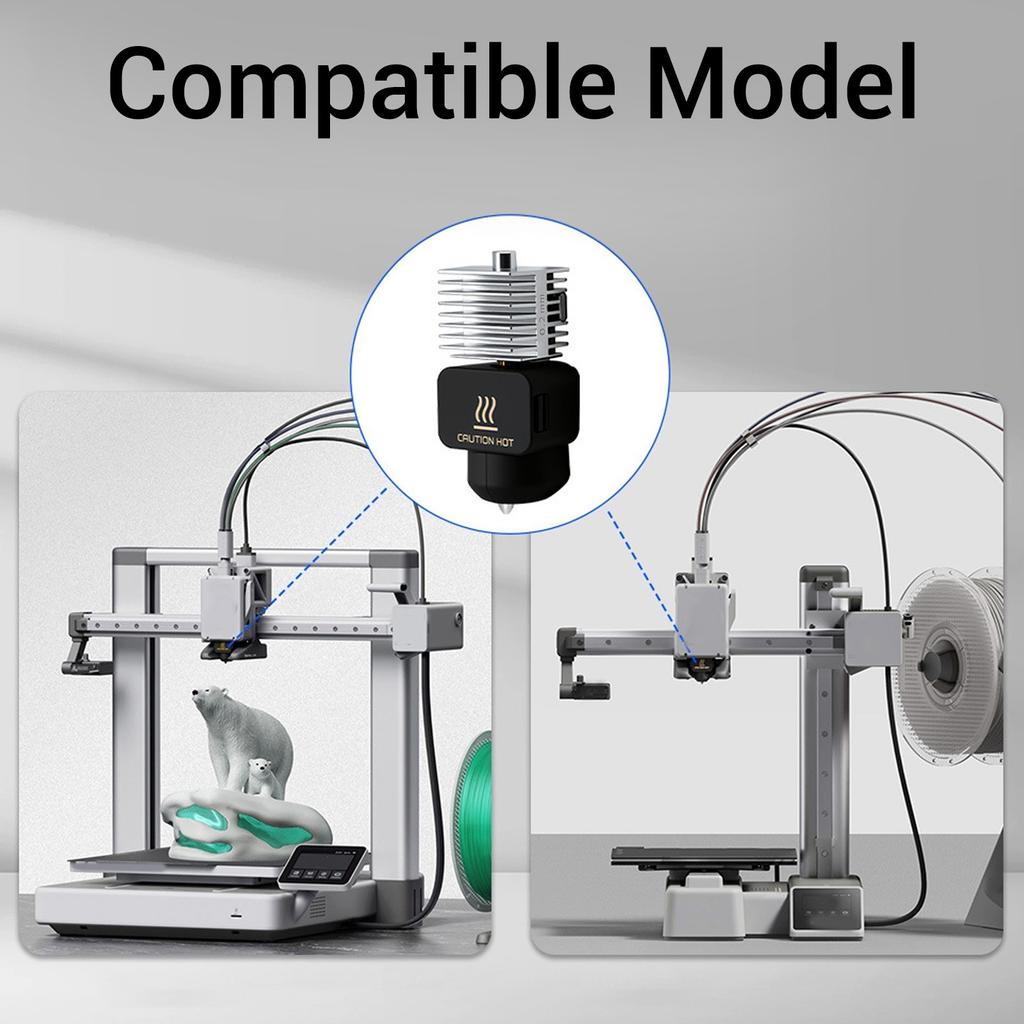 0.2mm Hotend Replacement for Bambu Lab A1 A1 Mini 3D Printer Hardened Steel Nozzle Hotend with Silicone Sleeve