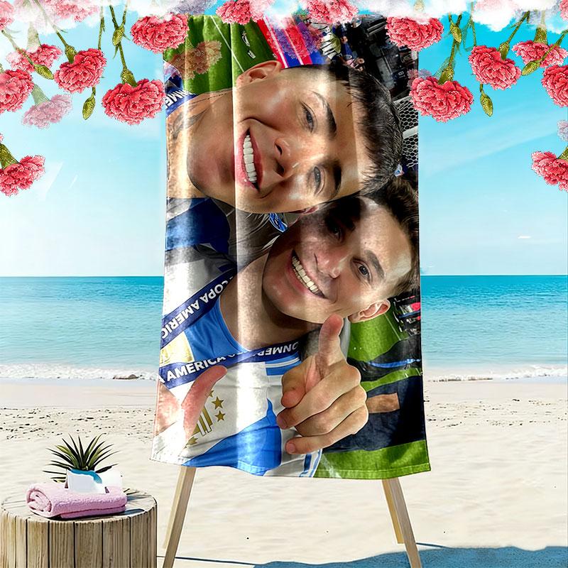 Alvarez & Enzo Print Beach Towel, Large Soft Quick Dry Towel for Beach Camping Swimming
