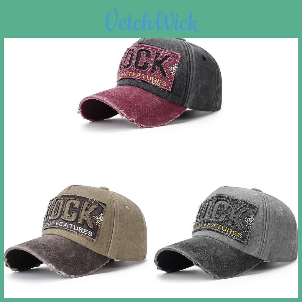 Distressed Style Casual Baseball Cap With Embroidered Alphabet For Outdoor Activities